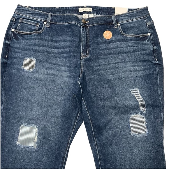 Lane Bryant Girlfriend Patch Mid Rise Plus Size Cropped Jeans Size 24 - Picture 4 of 11